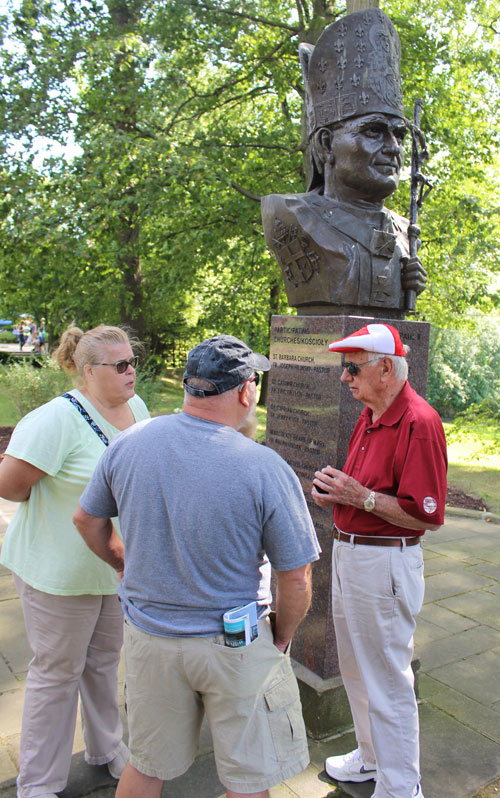 Gene Bak speaks about the new bust of St Pope John Paul II